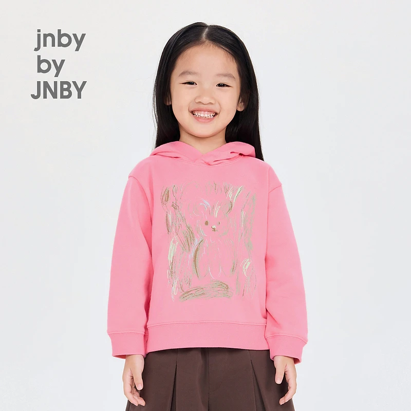 [潦草小熊]新款江南布衣童装连帽套头卫衣24秋男女童1O8413840