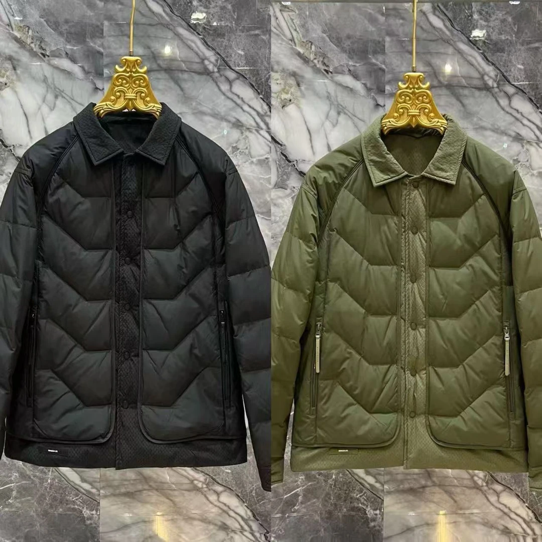 2【F】冬季时尚简约百搭拼接加厚夹克8528