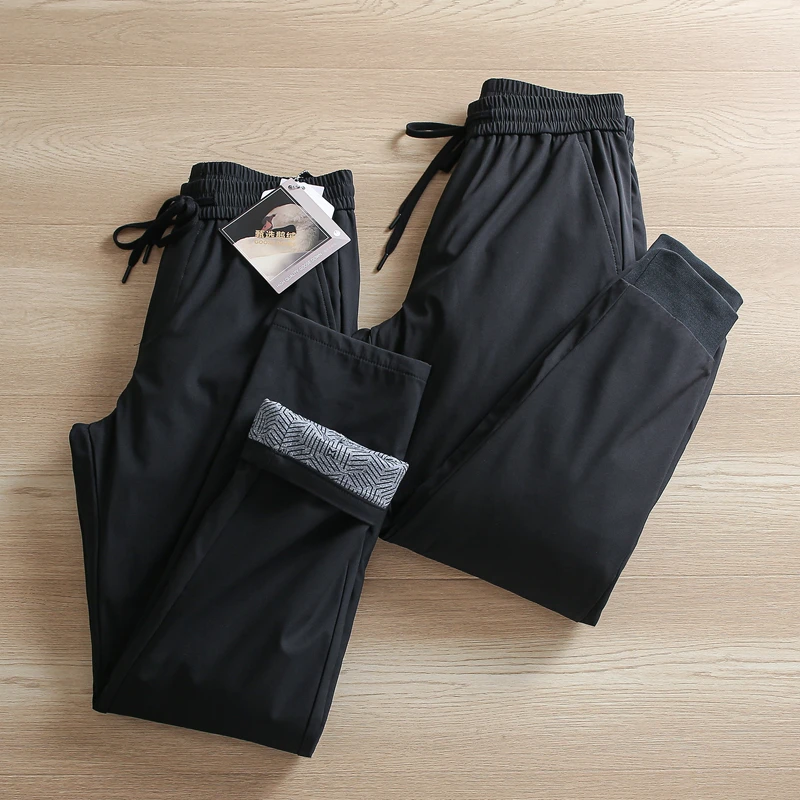 蓄热保暖护膝发热85白鹅绒羽绒裤男款加厚外穿零下松紧腰冬季裤子