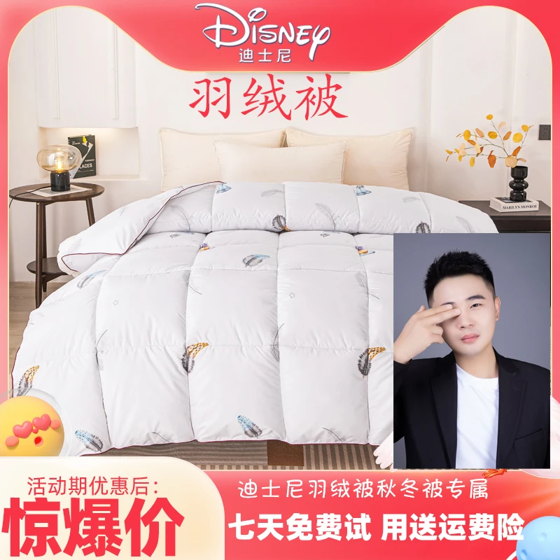 Disney/迪士尼羽丝鹅绒被羽绒被加厚高档酒店学生宿舍秋冬被