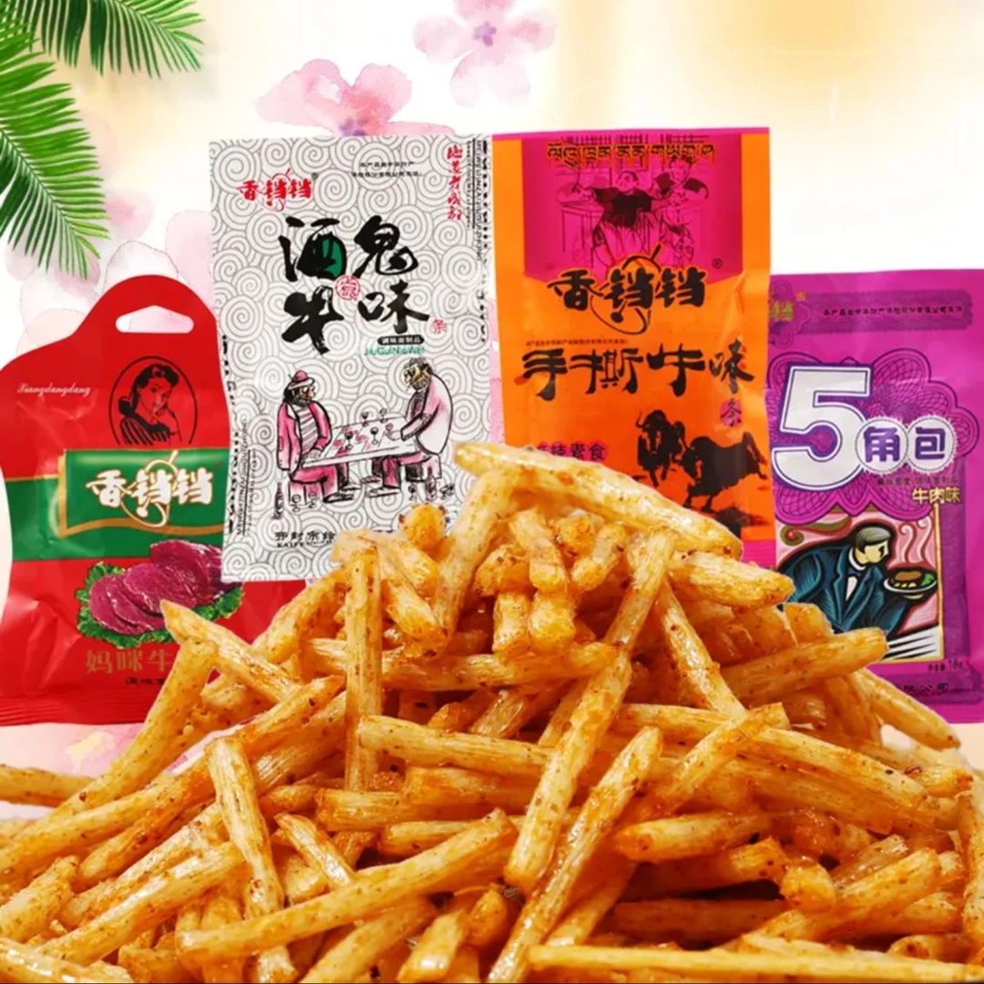 【童年零食】香铛铛辣条地道牛肉味麻酒鬼辣条8090好吃童年回忆味道
