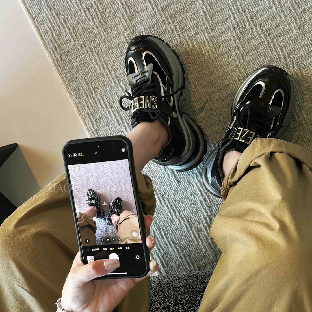 小发喵设计师款厚底超轻百搭休闲运动老爹鞋