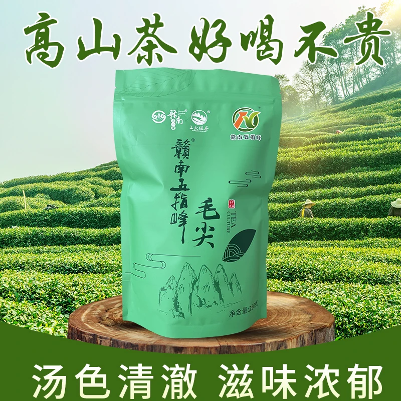 绿茶赣南五指峰上犹毛尖夏秋新茶农家炒青浓香耐泡鲜爽回甘毛尖茶
