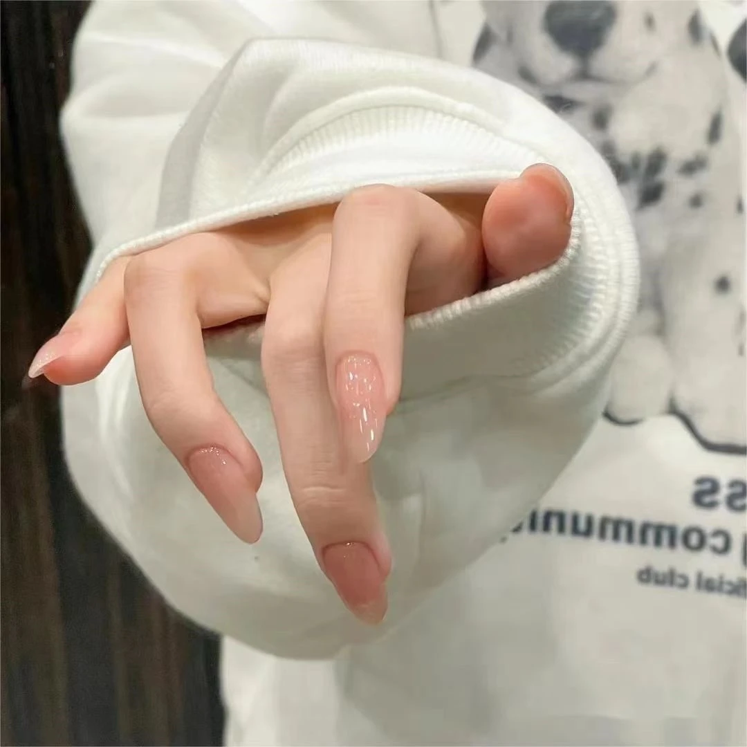 【华妃摸脸】纯手工穿戴甲美甲贴穿戴式光疗甲冰透渐变流行纯欲秋冬