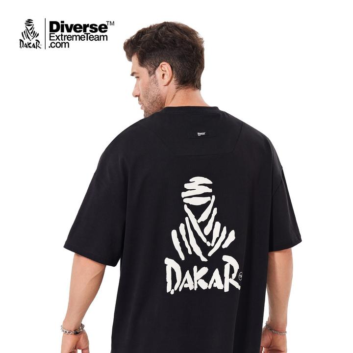 达喀尔t恤夏季休闲圆领宽松百搭高品质男士短袖T恤  D23S1225-M