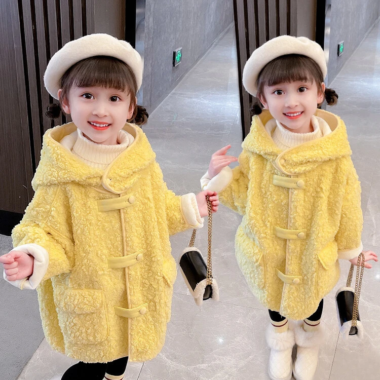 加厚外套长款宝宝儿童连帽保暖洋气呢大衣韩版冬季其他女童中小童