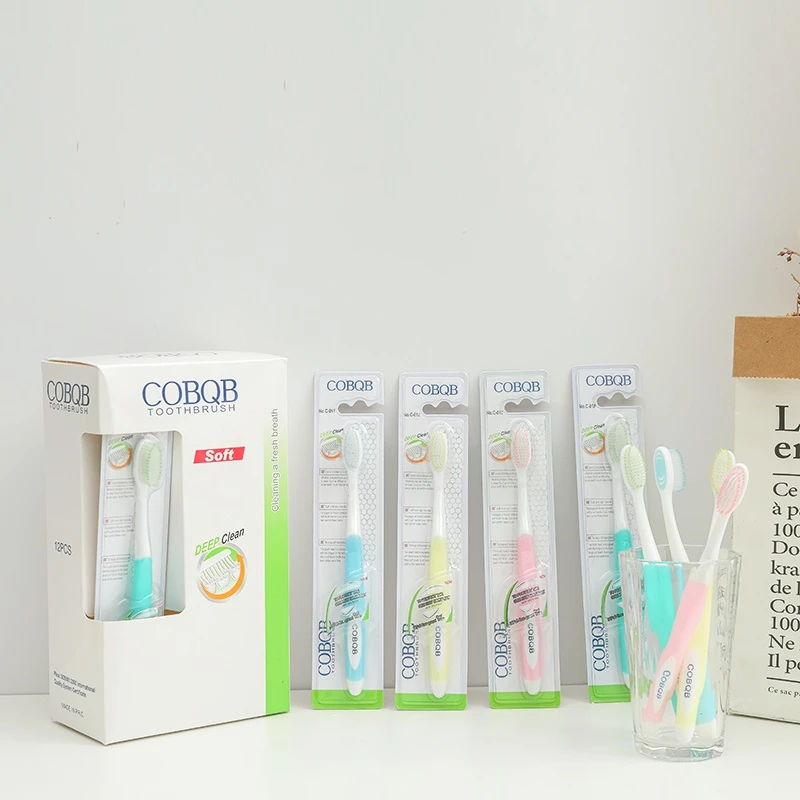 【粉丝专享】COBQB12支装独立包装软毛家庭装清洁护龈牙刷