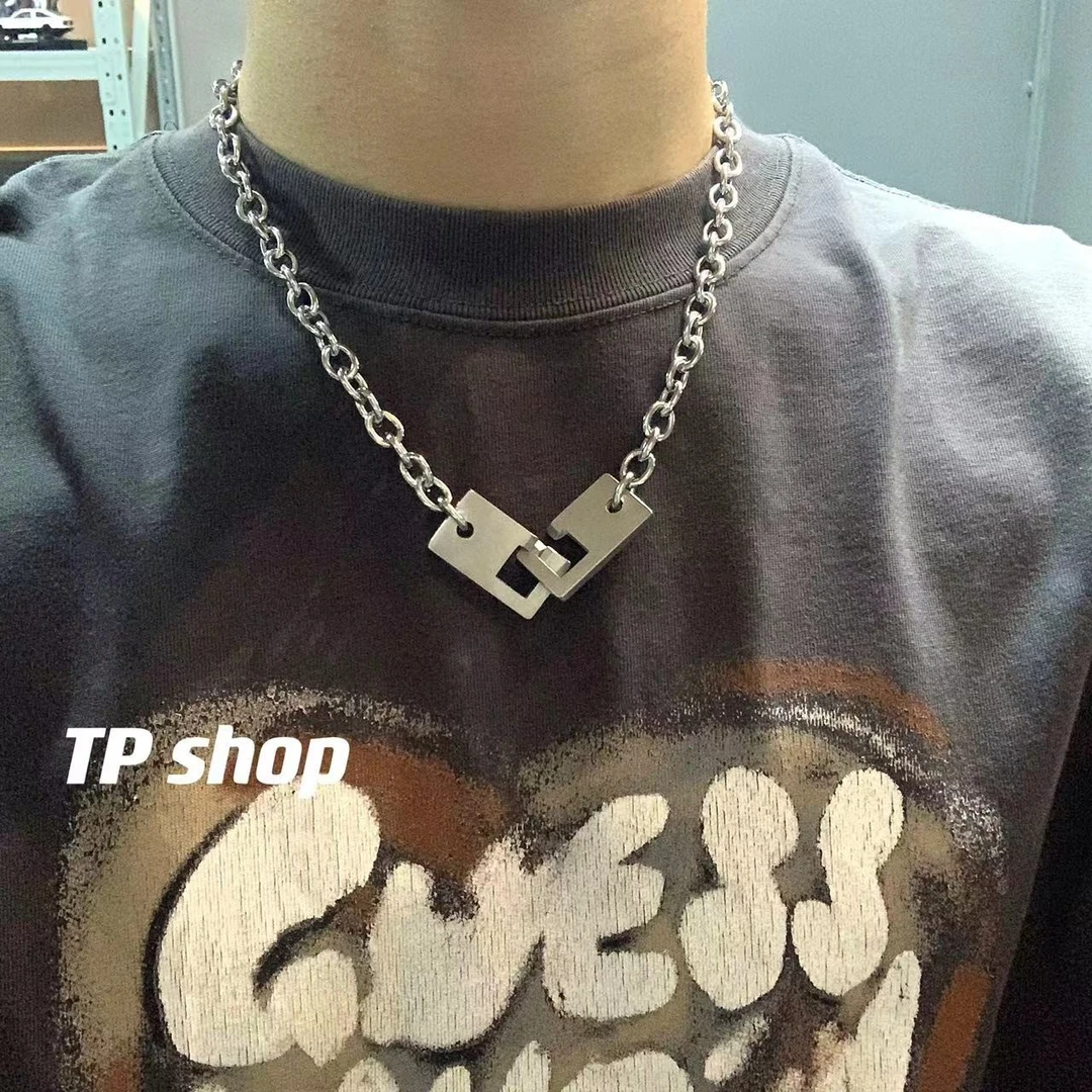 钛钢项链 TP 小众设计高级感ins风美式男女嘻哈项链个性钛钢配饰