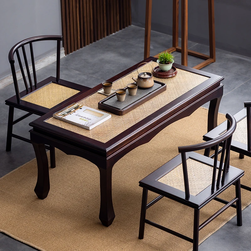 新中式茶桌椅禅意家用民宿阳台功夫茶几办公室泡茶台席面小矮桌椅