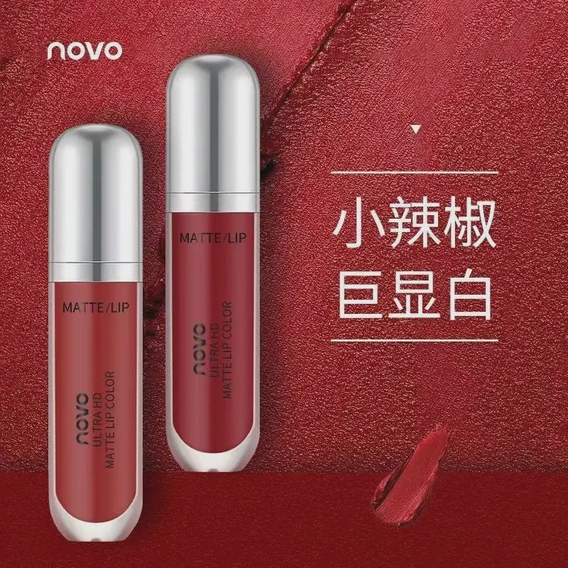 NOVO唇釉不沾杯不掉色口红雾面小众品牌平价女学生款哑光夏天素颜