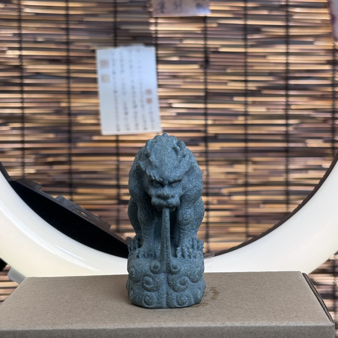 吸水兽蹲新中式鱼缸造景摆件庭院装饰工艺品摆件茶宠摆件