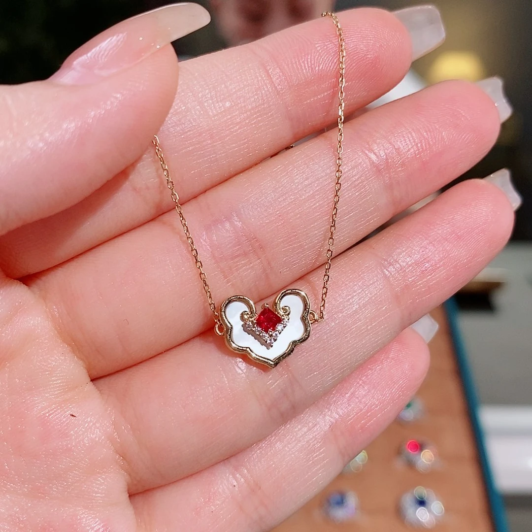 红宝石手链18K金镶嵌0.14ct