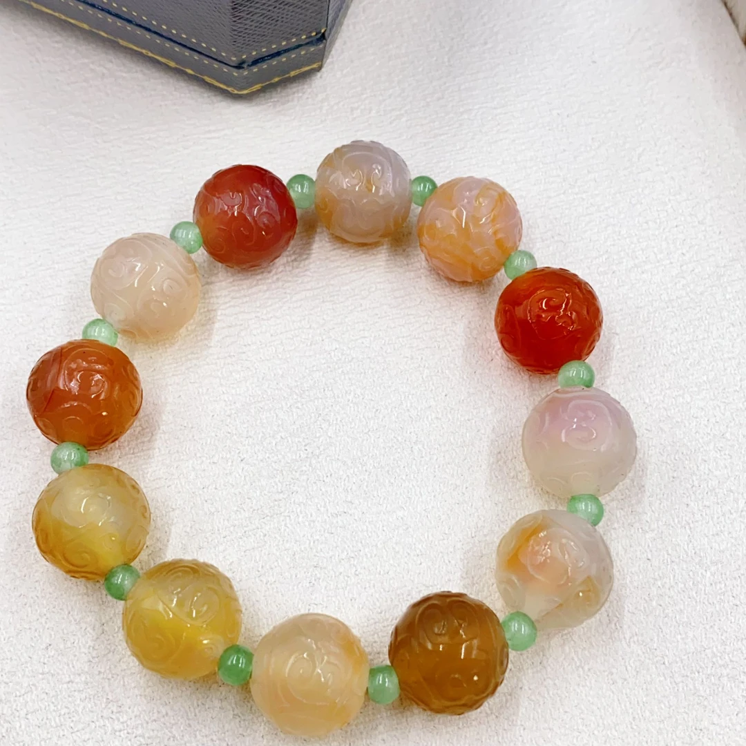 MN10 缤纷糖果玲珑纹珠珠手串多样性发货-