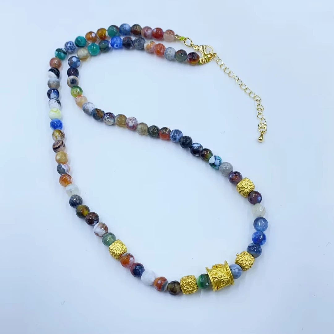 项链 1868 时尚百搭多色珠珠项链多样性发货