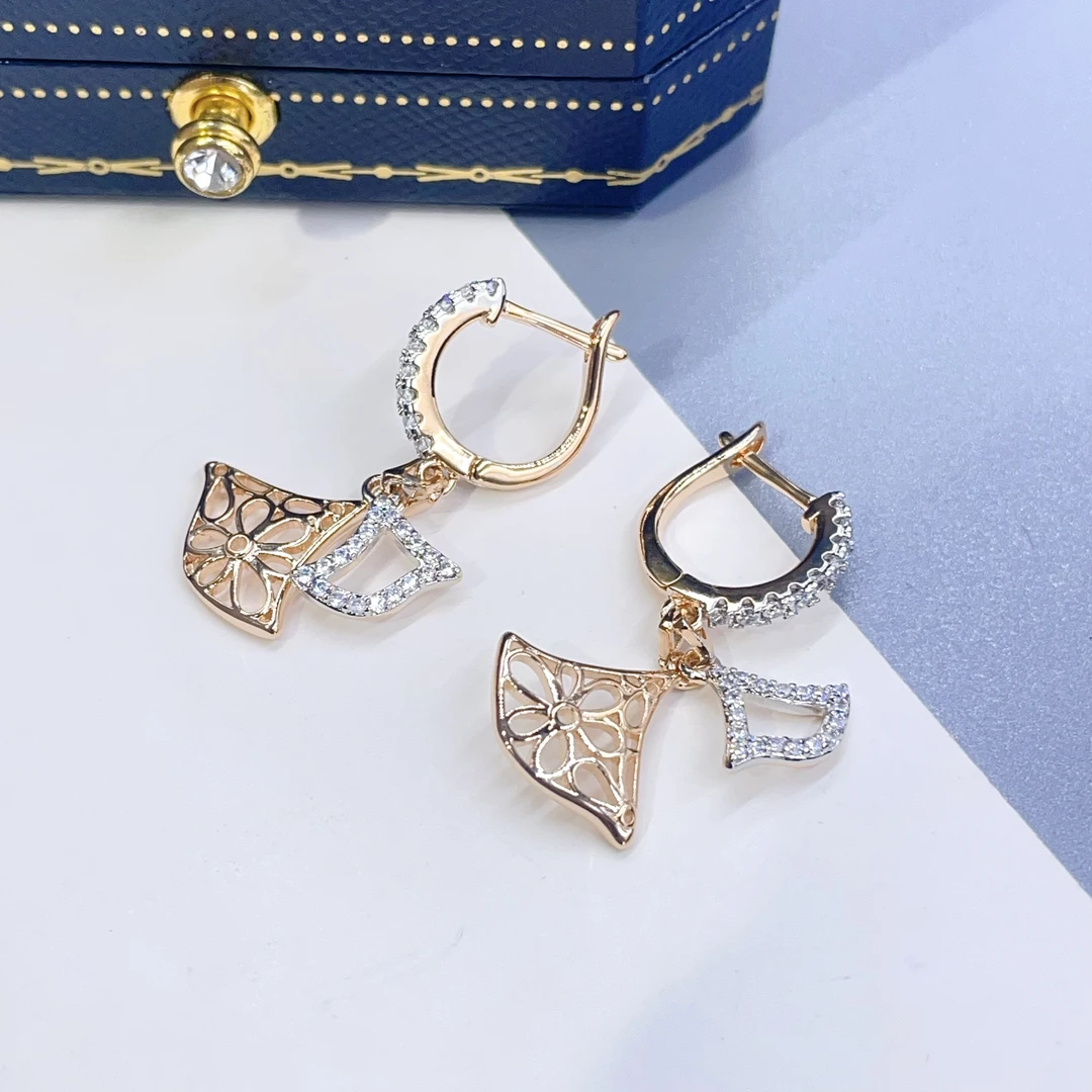 耳饰 高配香槟色裙摆耳扣多样性发货-310