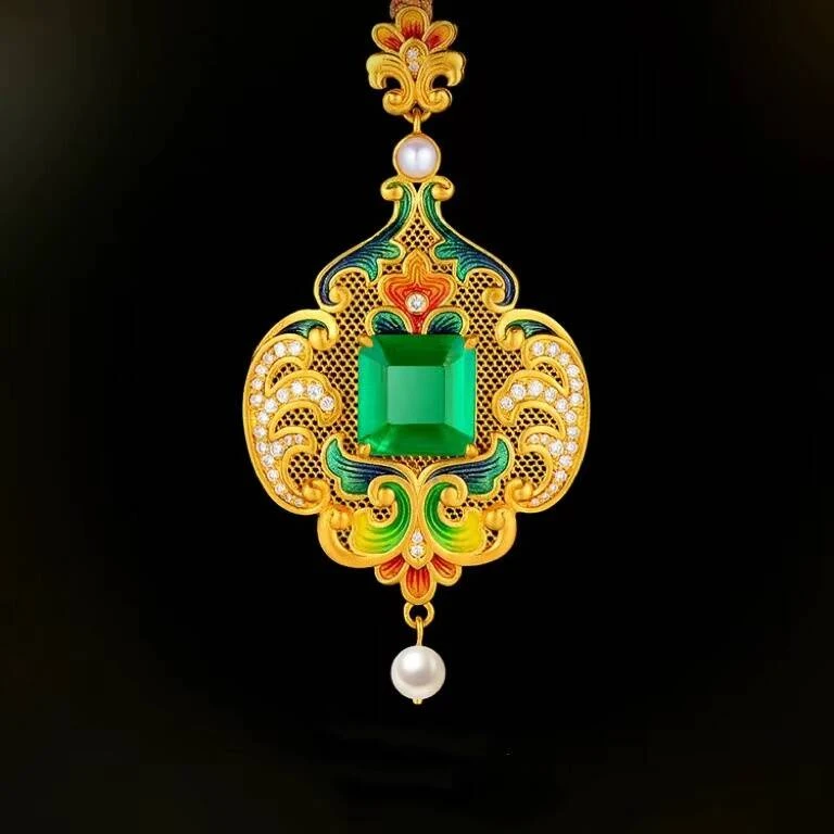 吊坠 533绿色镂空平安牌吊坠多样性发货