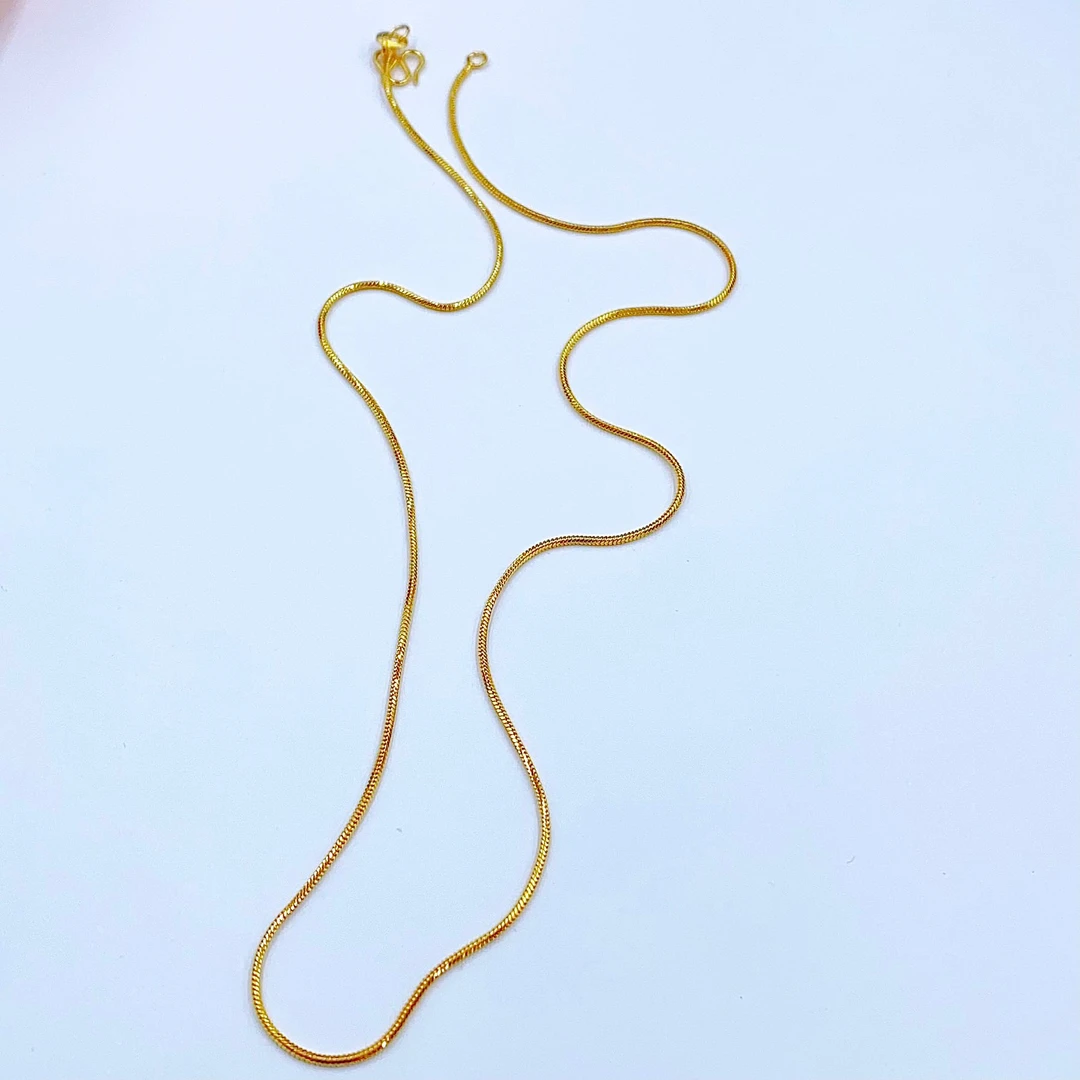 557  经典黄色细蛇骨项链多样性发货