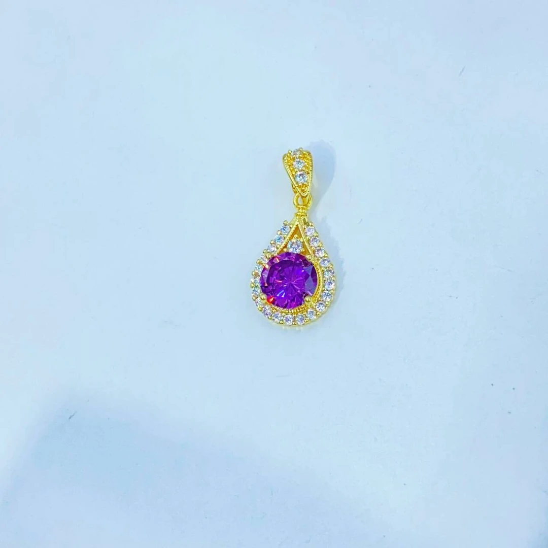 吊坠 856  精美时尚轻奢紫色水滴形吊坠多样性发货