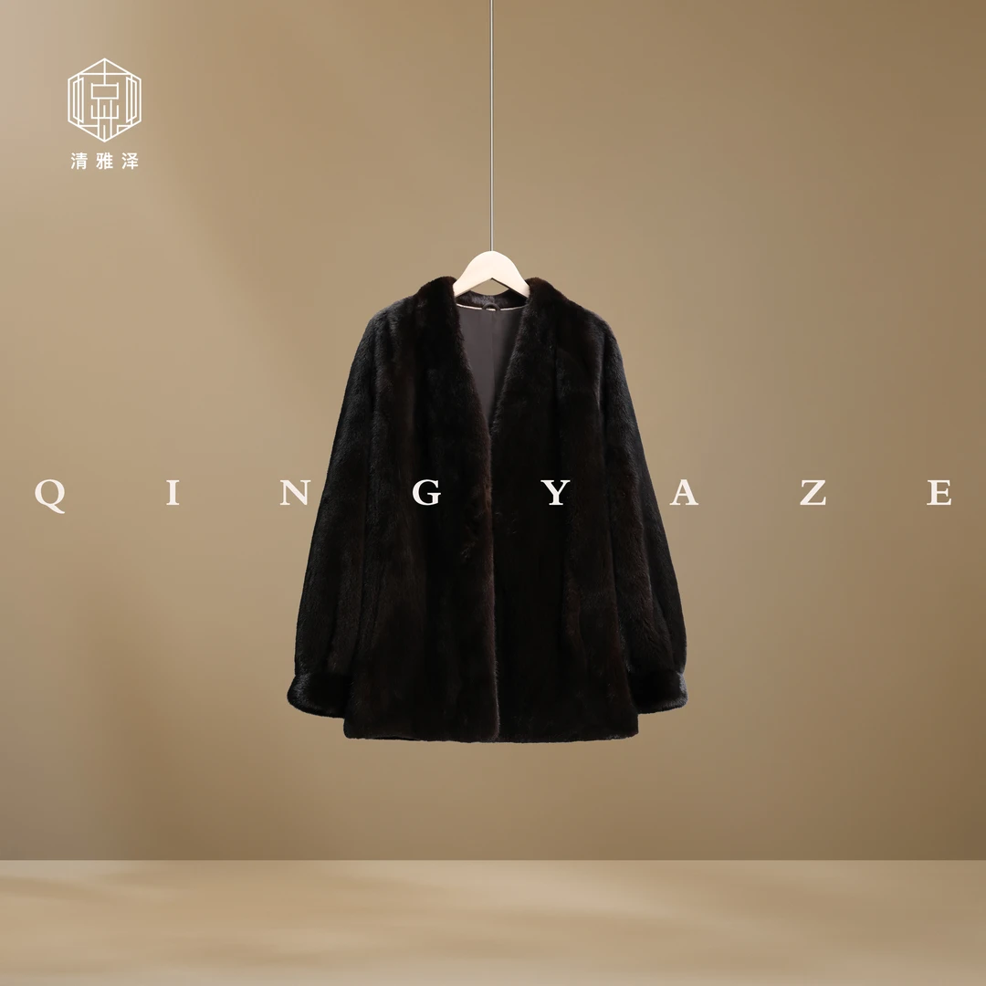 中古贵妇！丹麦进口马哈根尼原色水貂外套！GZ5068