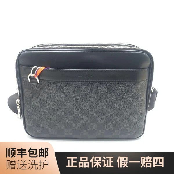 95新 LouisVuitton/路易威登 LV黑棋盘格斜跨包（小）/10014960休闲