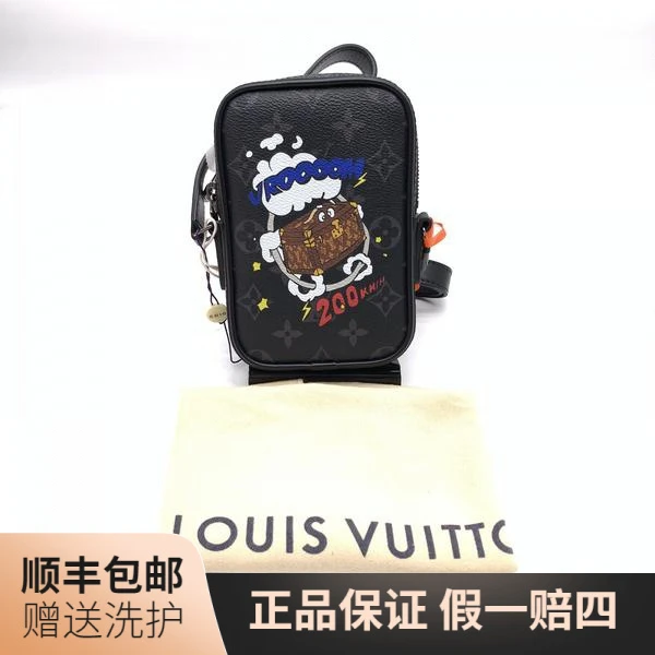 99新 LouisVuitton/路易威登 LV黑老花手机包/10014101休闲 手包
