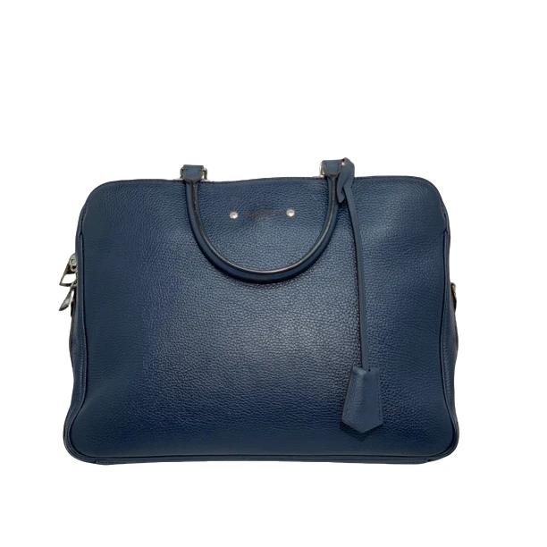 95新 LouisVuitton/路易威登 蓝皮手提公文包/2864号男士大号
