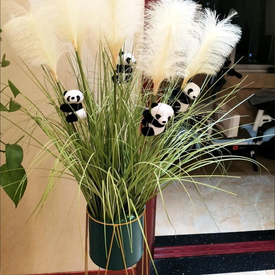 夹子熊猫家居绿植装饰抱抱熊猫窗帘夹子挂饰盆栽搭配可爱毛绒熊猫