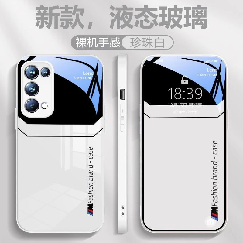 OPPO Reno5K 新款液态玻璃大视窗手机壳直边全包防摔裸机超薄散热