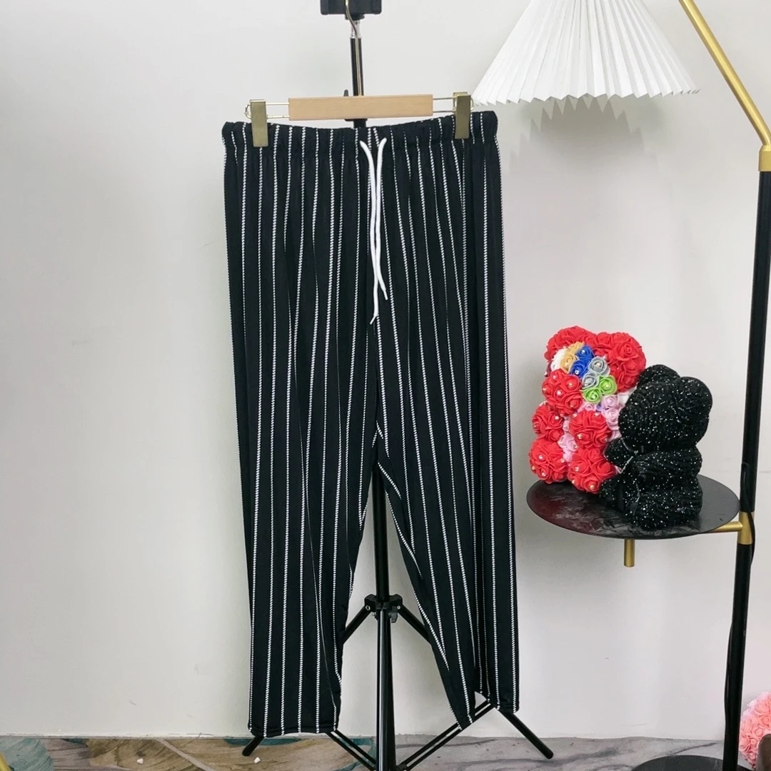 加肥加大胖MM夏季印花休闲直筒裤休闲裤时尚百搭凉凉裤空调裤B款