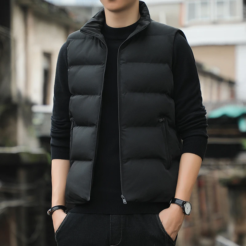 马甲男士秋冬季棉背心外穿潮流休闲棉服保暖坎肩百搭马夹无袖外套