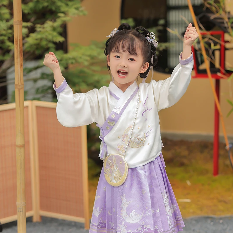西子问女童汉服【月灵套装】明制套装儿童春秋款古风