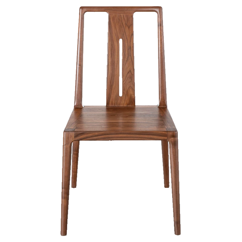 北美黑胡桃木天鹅椅现代餐椅实木椅凳书椅家用 红橡 硬枫木