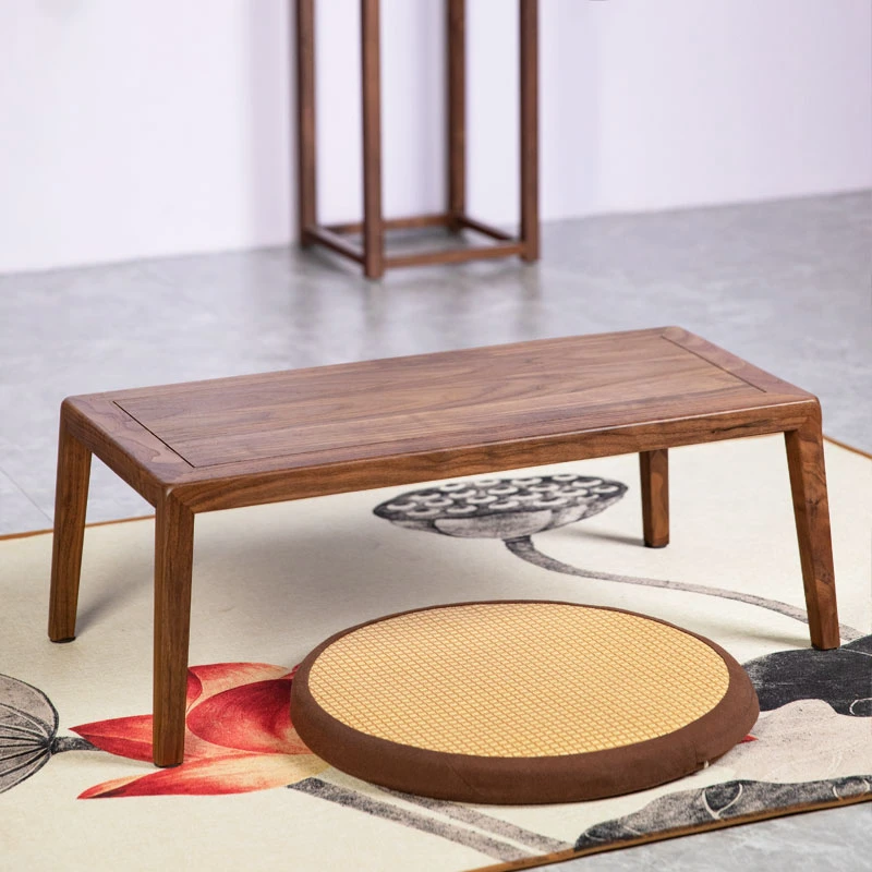 园昌家具北美黑胡桃现代炕桌实木小炕桌飘窗桌