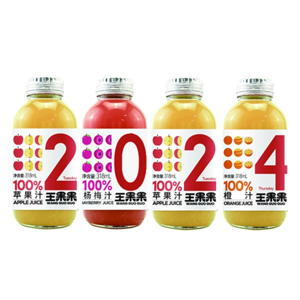 王果果100%纯果汁2024三种口味4瓶装杨梅吐气营养新鲜