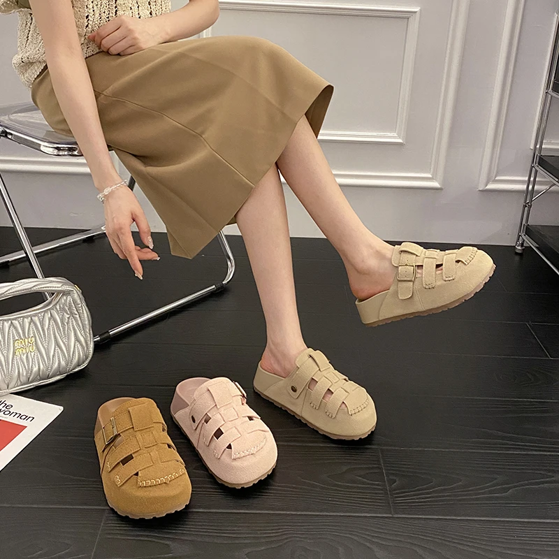 贾不假厚底拖鞋女款2025夏季新款百搭休闲舒适外穿气质时尚包头拖