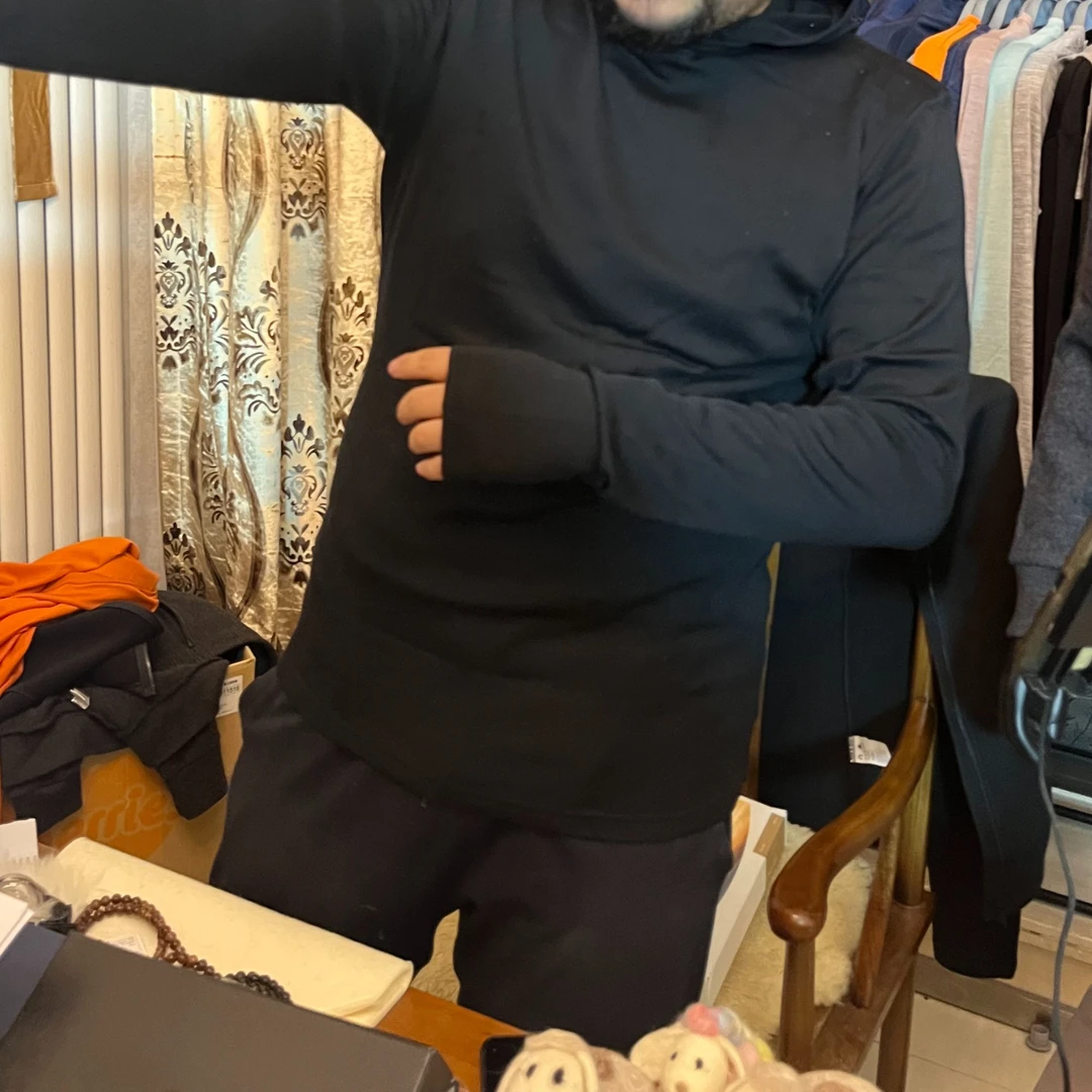 女士帽衫女士！260gm百分百羊毛跑步帽衫