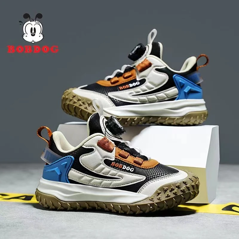 男童鞋子皮面防水旋转纽扣儿时尚童运动鞋潮鞋k041码29-39