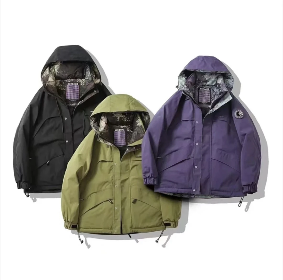 【荒野求生升级版】羽 冬季背带冲锋衣大口袋迷彩工装加厚外套1016