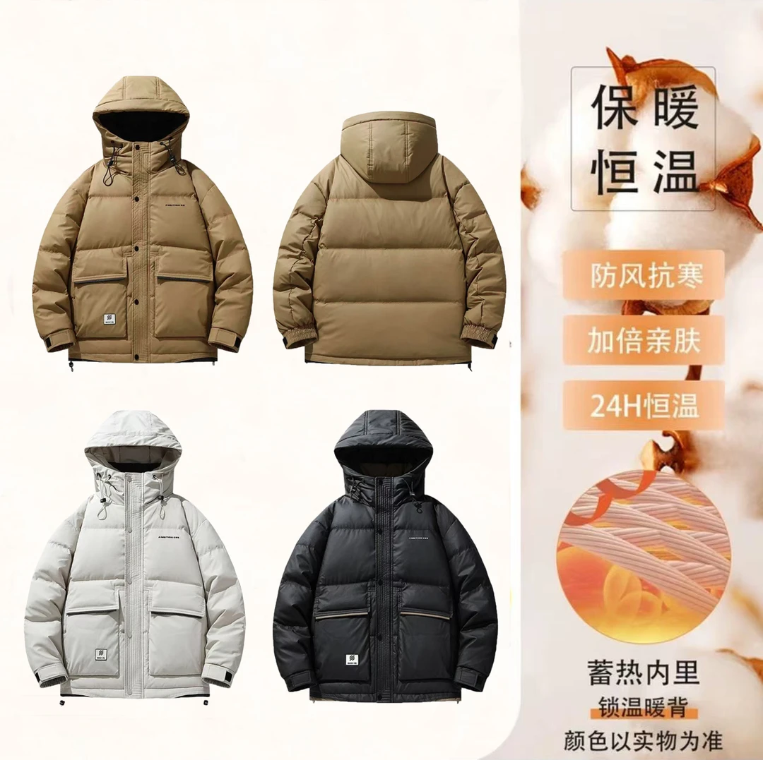 【巨热战神】2024羽 冬季宽松户外石墨烯蓄热保暖流行工装D129