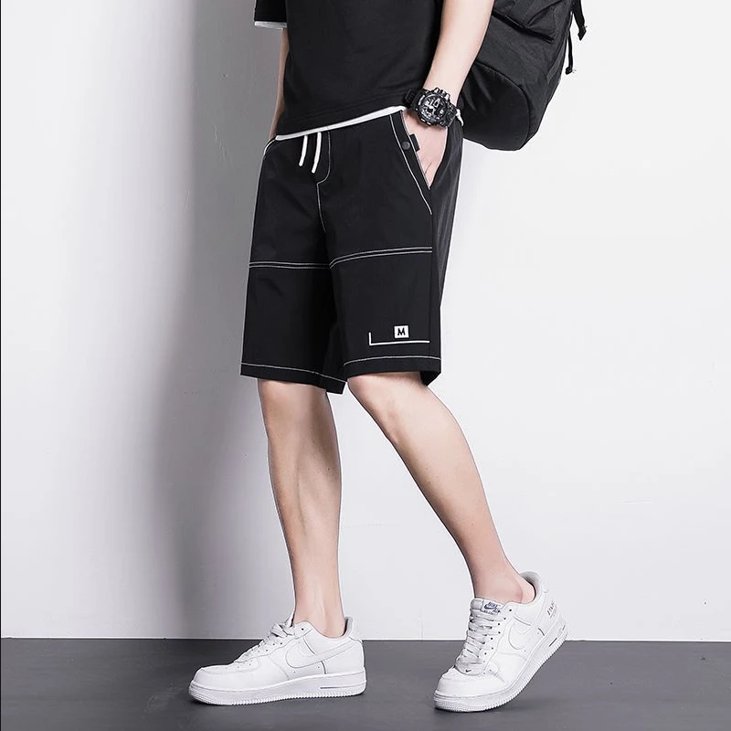 【液态冰丝】夏季男士透气薄款五分裤明线休闲速干凉感工装短裤335