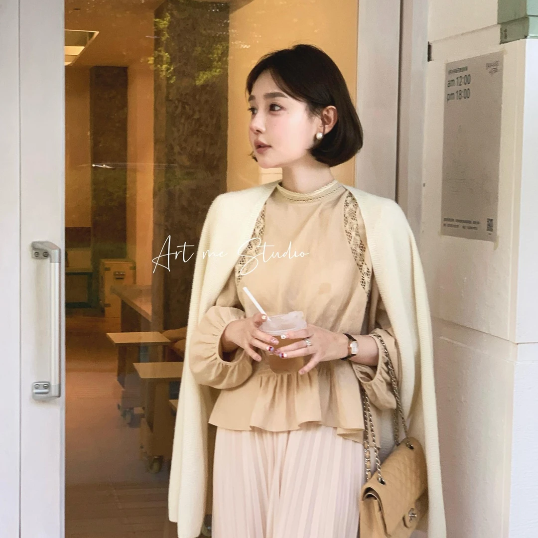 Artme瓜瓜呀【南法两色上衣】法*蕾 天丝亚麻 气质感上衣w584l2