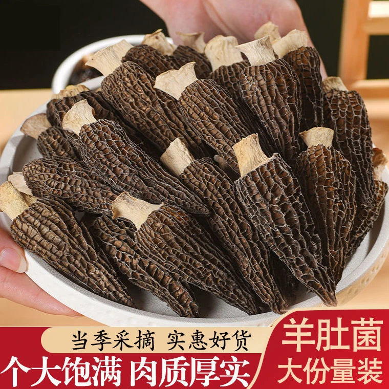 云南羊肚菌干货500g甄选肉厚蘑菇煲汤食材农家特产新鲜日晒菌菇8g