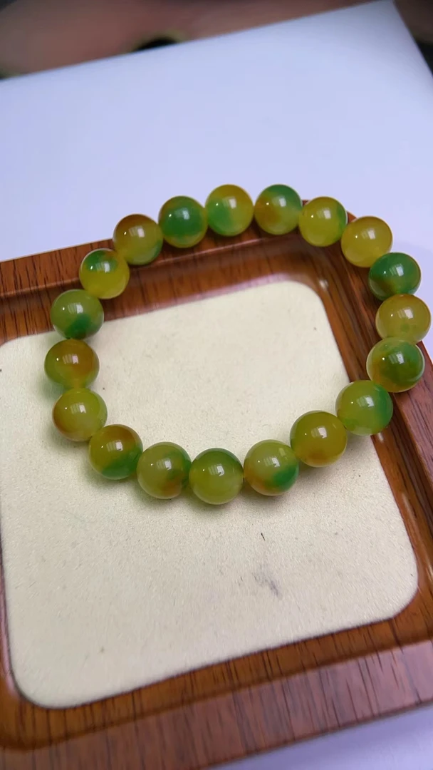 A319黄绿10mm手串时尚百搭男女款多样发货其一