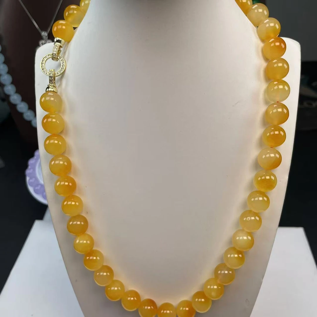 A756黄飘花14mm项链时尚百搭女款多样发货其一