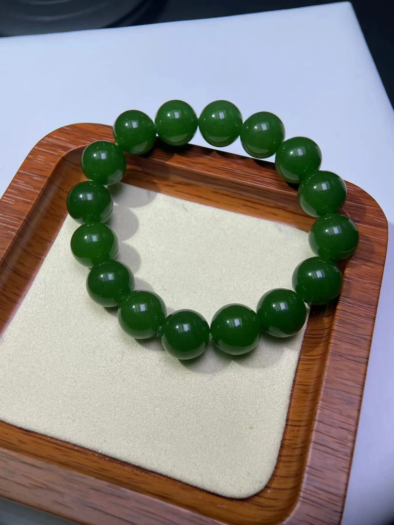 A440菠菜绿12mm手串时尚百搭男女款多样发货其一