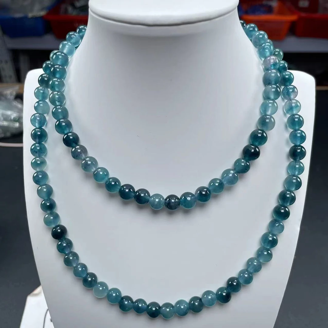 A564蓝飘花8mm项链时尚百搭男女款多样发货其一