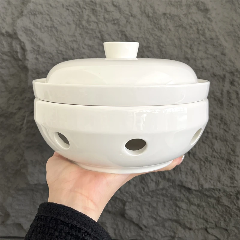 8寸可可炉家 专属 家用纯白带盖蒸碗蒸炉