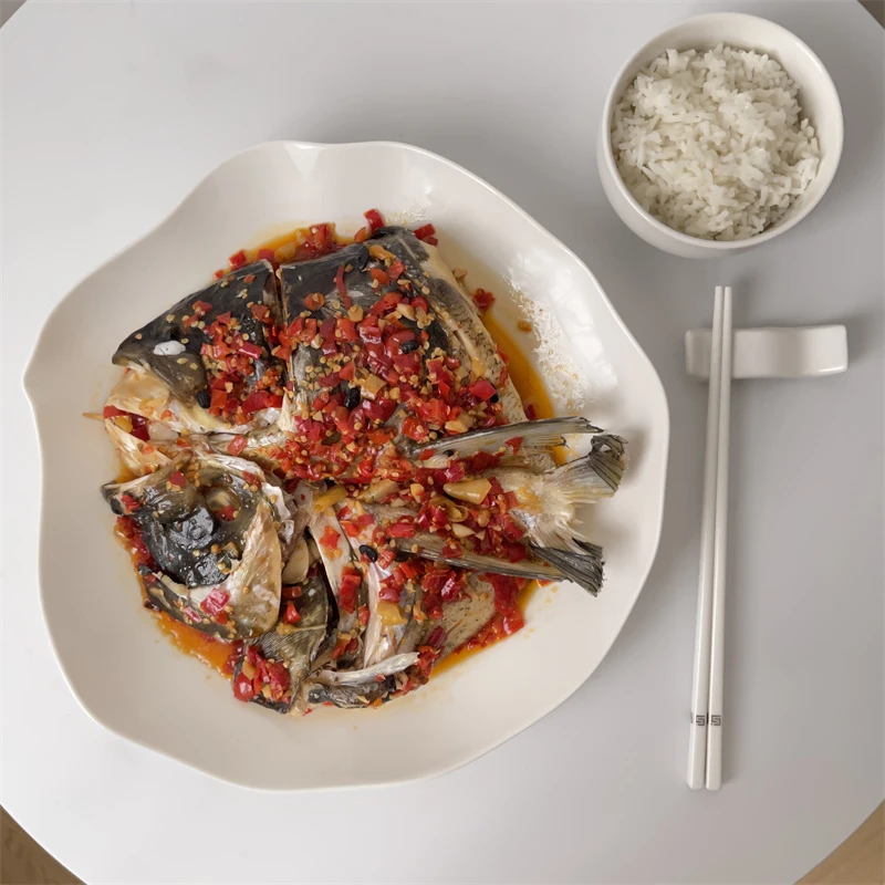 12寸唯雅奇边深盘 ins风西餐盘牛排盘法式餐具早餐盘甜品盘菜盘子