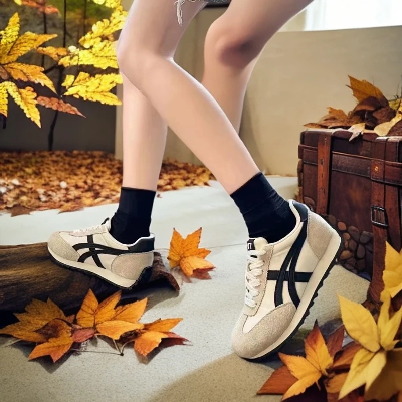 1073-B6--运动休闲鞋2024秋季新款厚底潮流百搭麦昆小白鞋