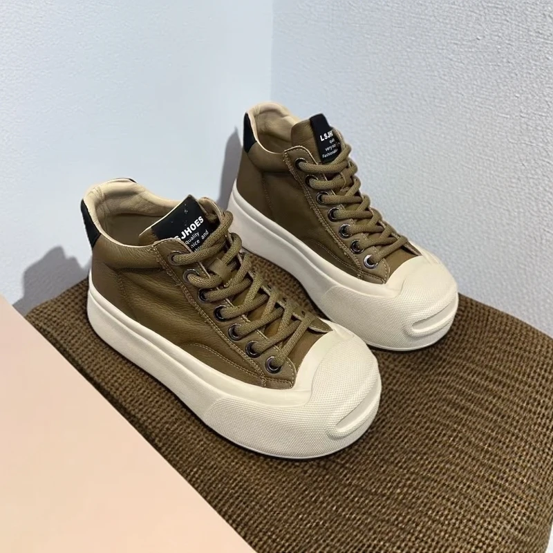 990-B6--运动休闲鞋2024秋季新款厚底潮流百搭麦昆小白鞋